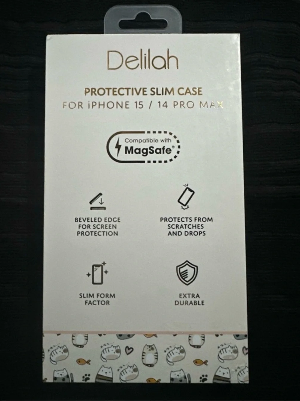 Delilah iPhone 14/15 Pro Max Cat Pro Slim Case~NEW